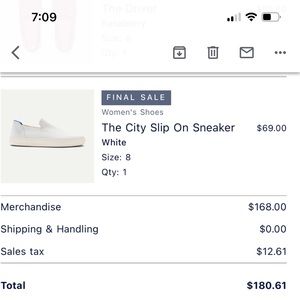 Rothy’s city sneaker size 8. NWT